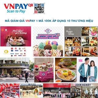 TOÀN QUỐC [E-Voucher] 02 MÃ GIẢM 100K MỖI MÃ THANH TOÁN BẰNG VNPAY ÁP DỤNG 10 THƯƠNG HIỆU LỚN GOLDEN GATE .....
