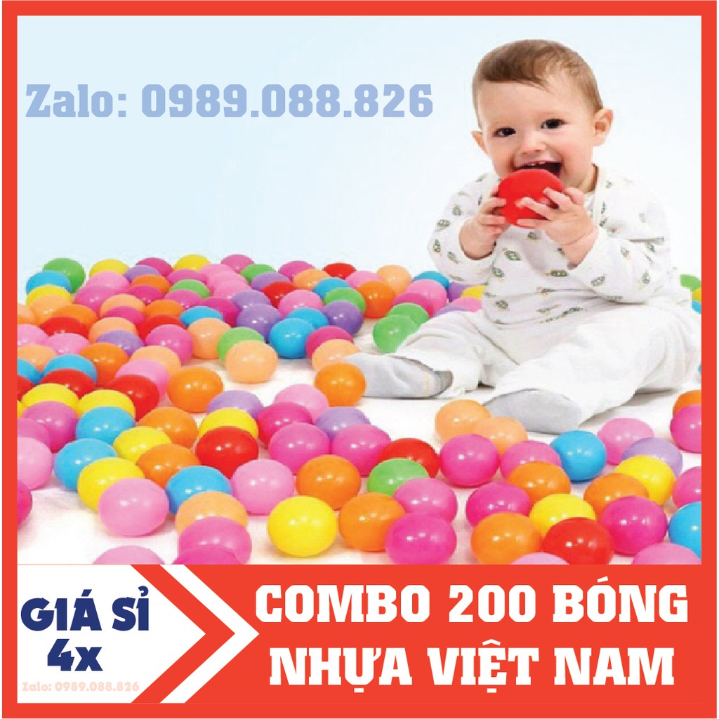 Combo 200 quả Bóng Nhựa Việt Nam Cho Bé