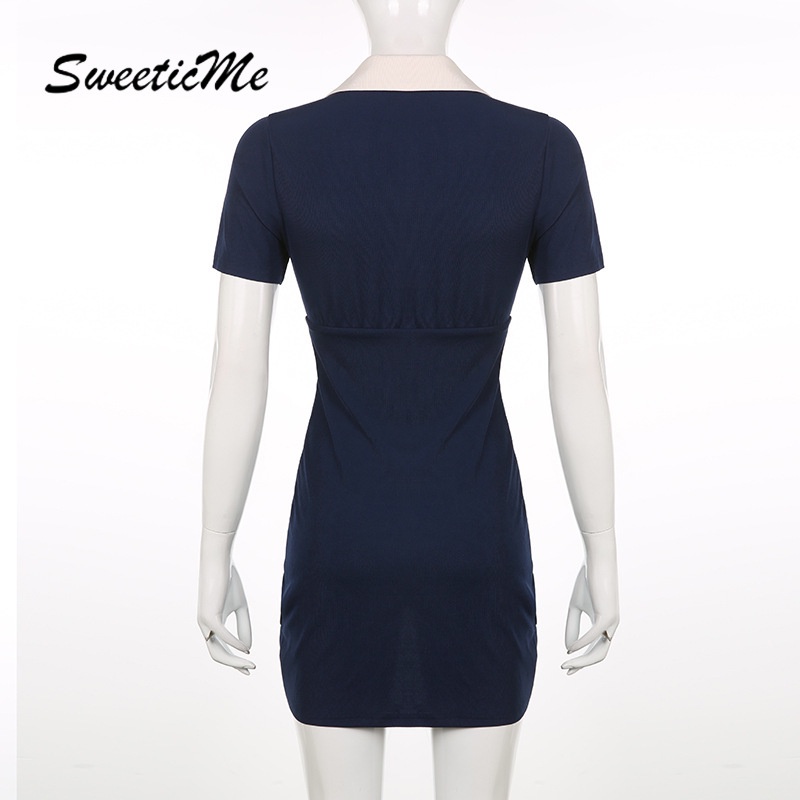 Đầm Cổ Polo In Chữ Phong Cách Thời Trang Dành Cho Nữ Size
