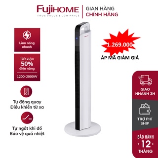 Máy sưởi gốm nhập khẩu Nhật Bản FUJIHOME, quạt sưởi ấm điện không đốt oxi,tự ngắt tiết kiệm điện