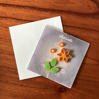 5 thiệp quilling, thiệp handmade giấy xoắn 10.5cmx10.5cm, giao mẫu ngẫu nhiên