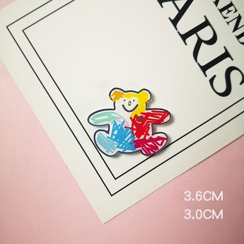 Ghim cài áo bằng acrylic họa tiết hoạt hình đáng yêu sáng tạo cho nữ