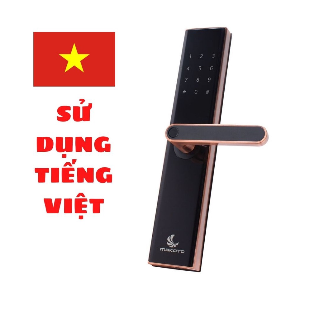 Khóa điện tử, vân tay {TIẾNG VIỆT} Makoto dòng khóa Bushido 360 Brass (Giá đã bao gồm VAT)