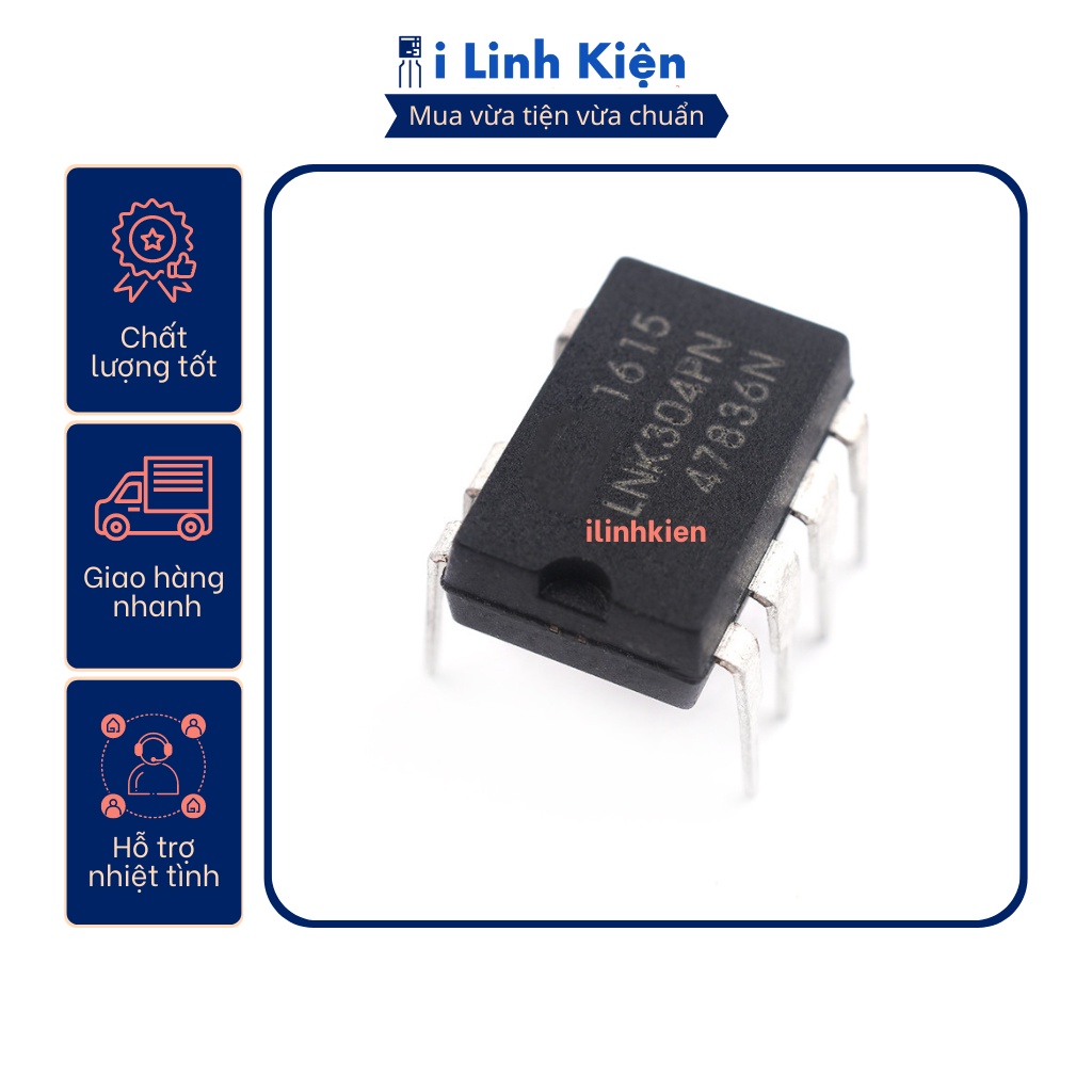 Ic nguồn LNK302PN/304PN/305PN/306PN/500PN/564PN DIP-7 chính hãng Power Integrations