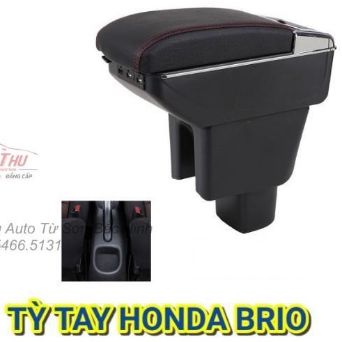 Hộp tỳ tay ô tô xe Honda Brio tích hợp 7 cổng USB