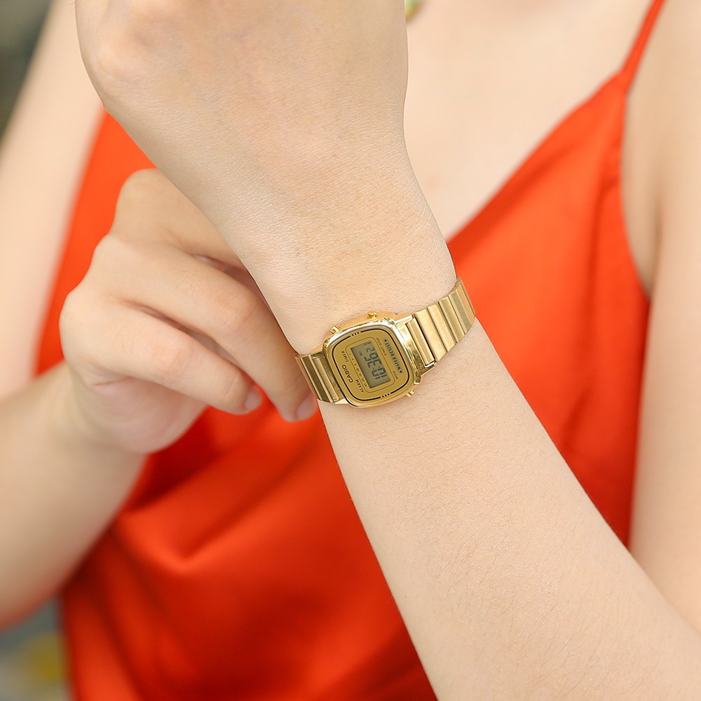 Đồng hồ nữ dây kim loại chính hãng Casio LA670WGA-9DF