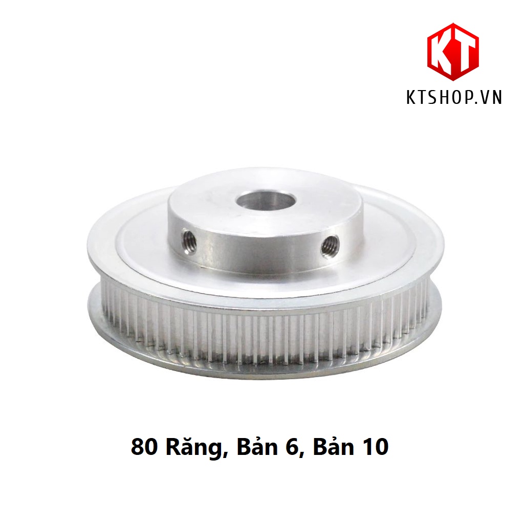 Puly GT2, Bánh răng GT2 80 răng bản 6mm, 10mm