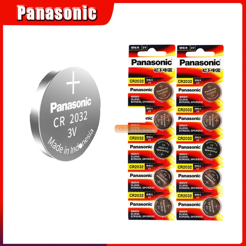 Pin nut Panasonic CR2032 ,loại dẹt Lithium 3V CR2025 dùng cho điều khiển từ xa, pin cúc áo CR2016 cho chìa khóa