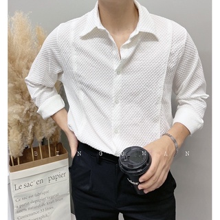 Sơ mi trắng nam , form dáng oversize.