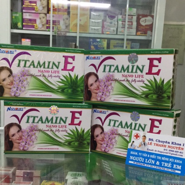 Viên uống đẹp da VITAMIN E Nanolife( vitamin E tự nhiên nhập khẩu từ Mỹ)