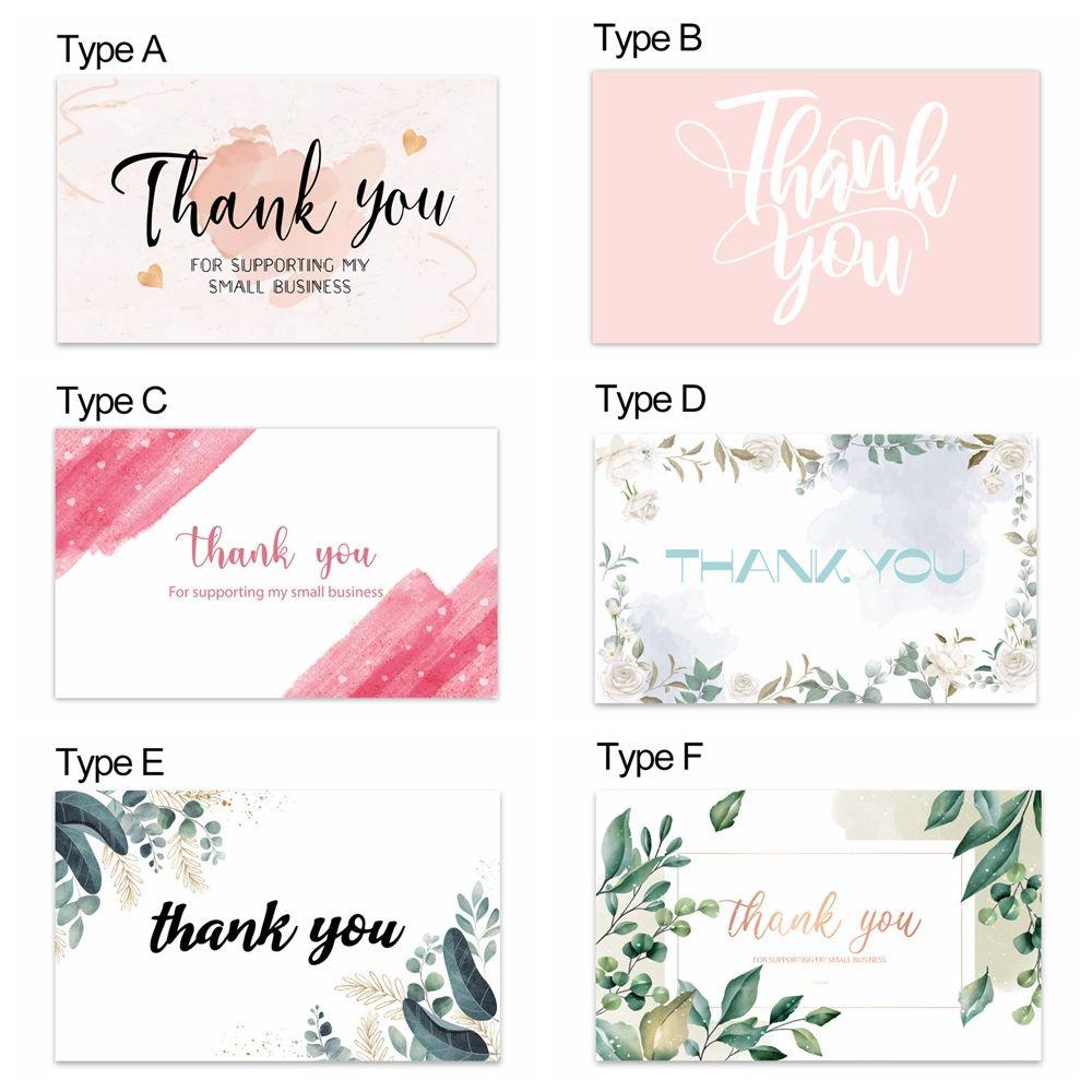 MUVAKO Set 30 Tấm Thẻ Cảm Ơn Lời Cảm Ơn 2.1x3.5 Inch