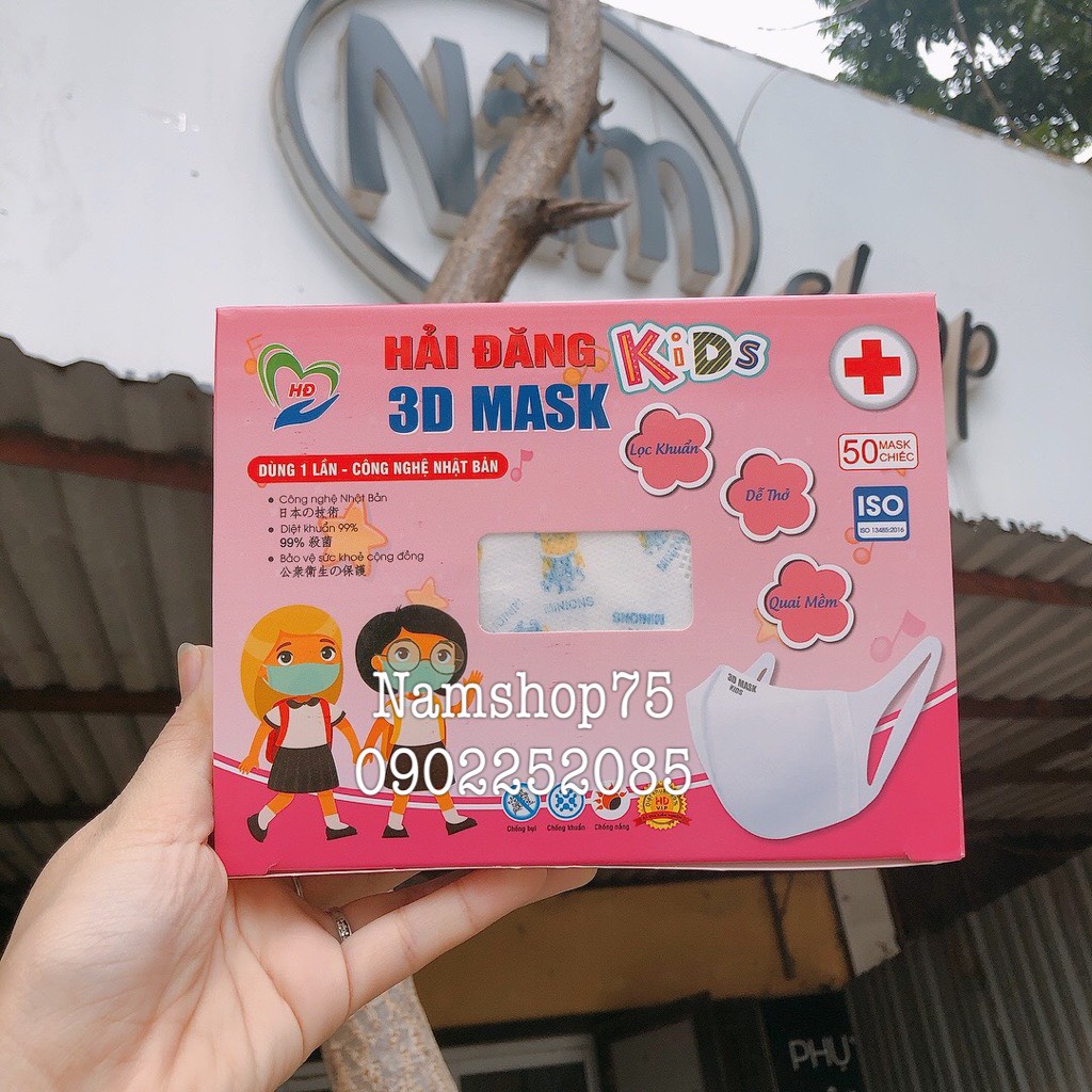 [Freeship] Hộp 50 Chiếc Khẩu Trang Kháng Khuẩn Trẻ Em 3D Kid Mask Tuấn Huy Hoạ Tiết Cho Bé Từ 3 đến 8Tuổi | BigBuy360 - bigbuy360.vn