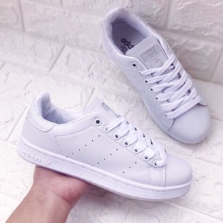 giày stan smith trắng gót bạc nam nữ