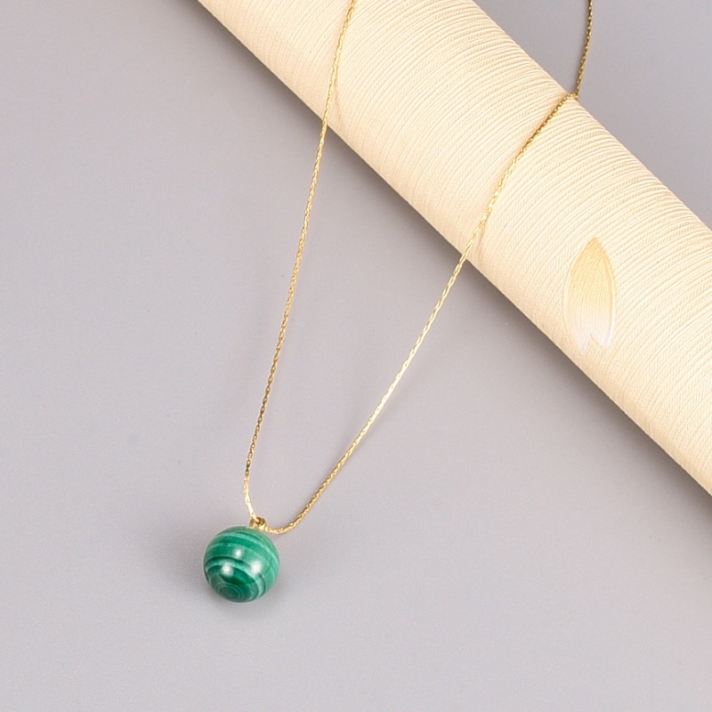 Dây Chuyền Trái Châu Xanh Lá Titan Ko Đen TT 3905