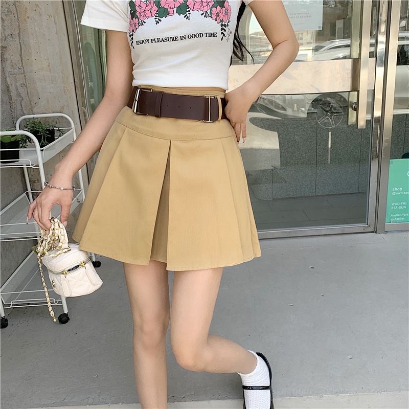 Chân váy midi SUXI dáng chữ A đơn giản thời trang dành cho nữ