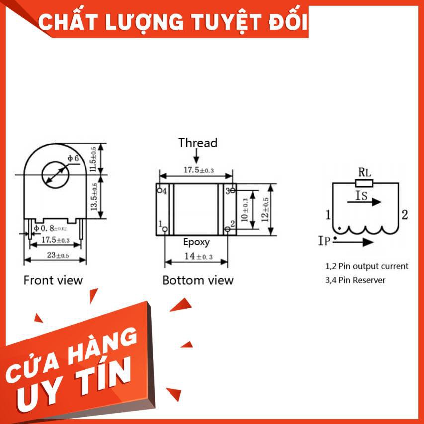 Cảm biến dòng điện 20A/20mA / Cảm biến dòng 20A/20mA