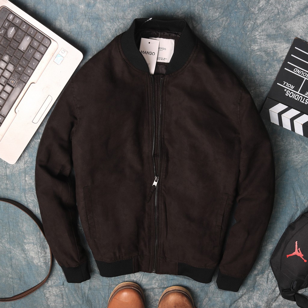 Áo khoác Bomber da lộn MG man VNXK | BigBuy360 - bigbuy360.vn