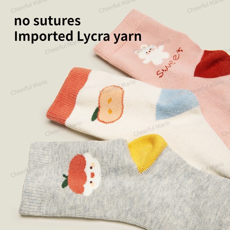 Vớ Cheerful Mario chất liệu cotton thoải mái cho trẻ em
