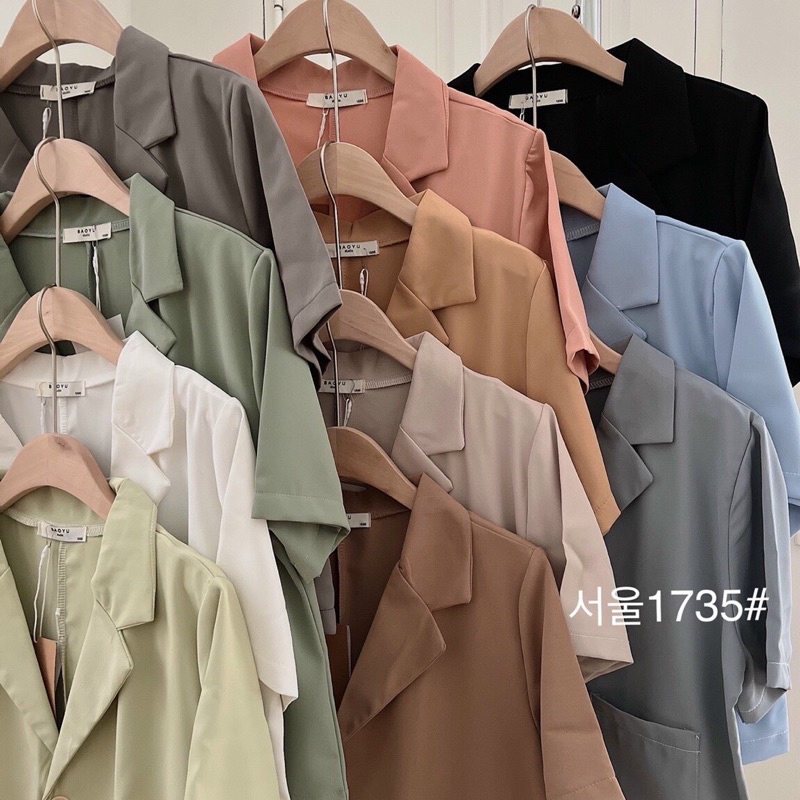 Blazer cộc tay 2 túi (chat chọn màu)