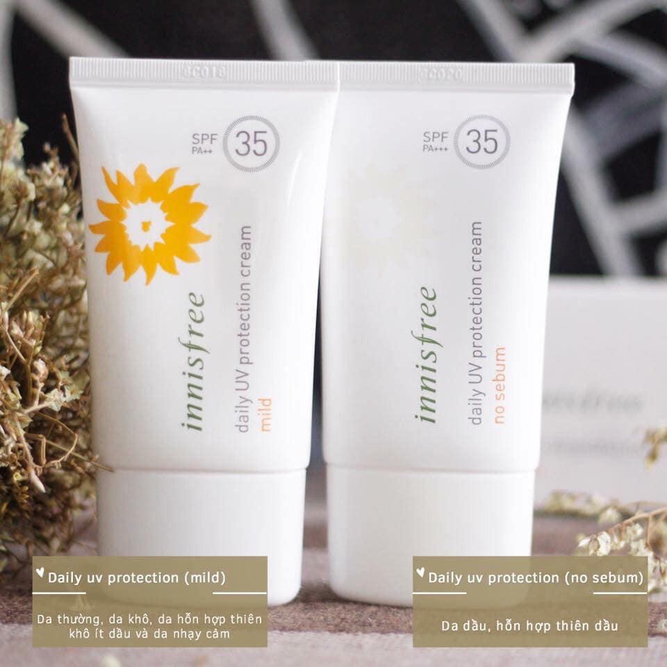 Kem Chống Nắng Innisfree Daily Uv Protection Cream Mild SPF 35 50ml.