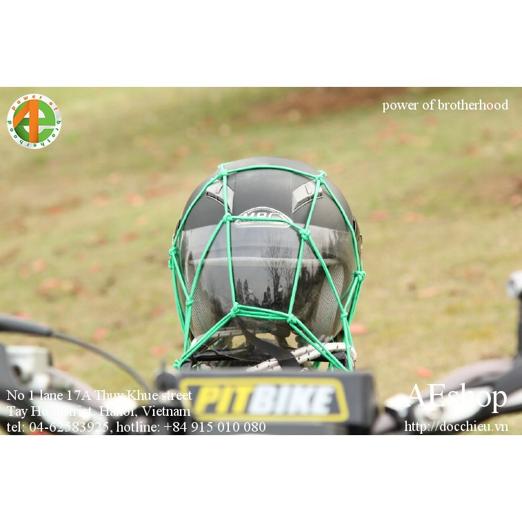 Lưới chằng đồ cho xe đạp thể thao, xe đạp phượt, lưới giữ mũ bảo hiểm xe motor
