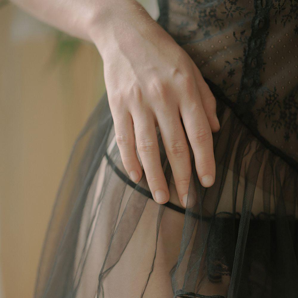 OCEANMAP Đầm Ngủ Hai Dây Phong Cách Công Chúa Lolita Gợi Cảm Kèm Quần Lót Lọt Khe