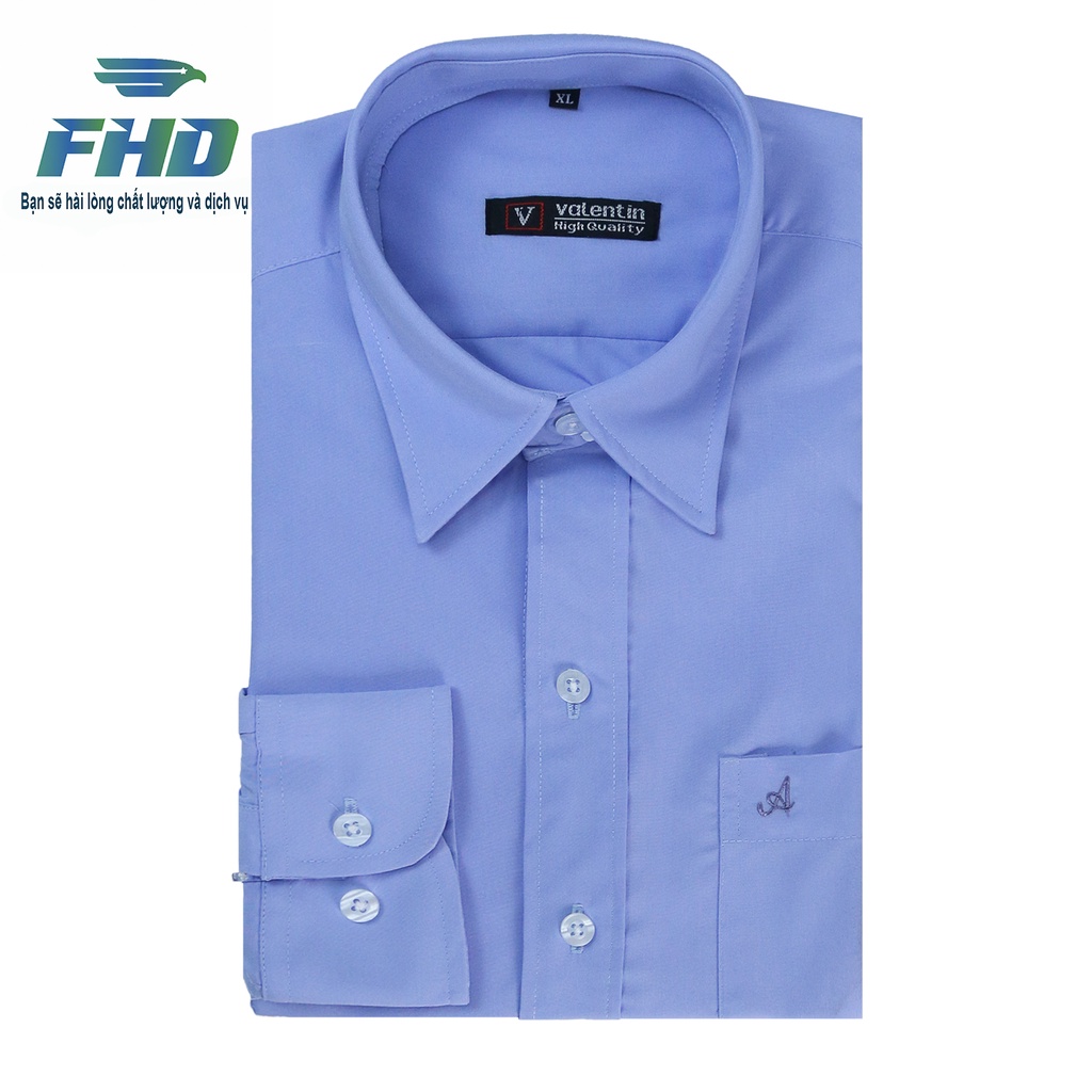 Áo Sơ Mi Nam Trơn Dài Tay Đóng Hộp Vải Cotton Mềm Mịn Màu Sắc Đa Dạng FHDA006