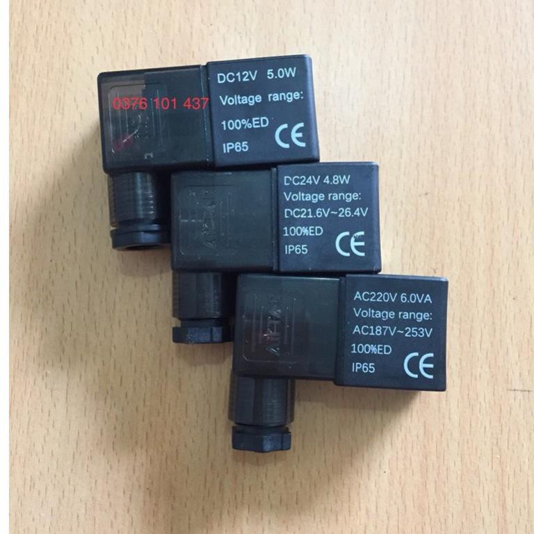 Coi van điện từ khí nén DC12V, DC24V, AC110V, AC 220V