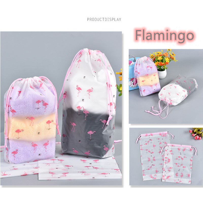 Túi dây rút dày dặn đựng giày dép/quần áo/đồ lót chống nước dễ thương mang đi du lịch
