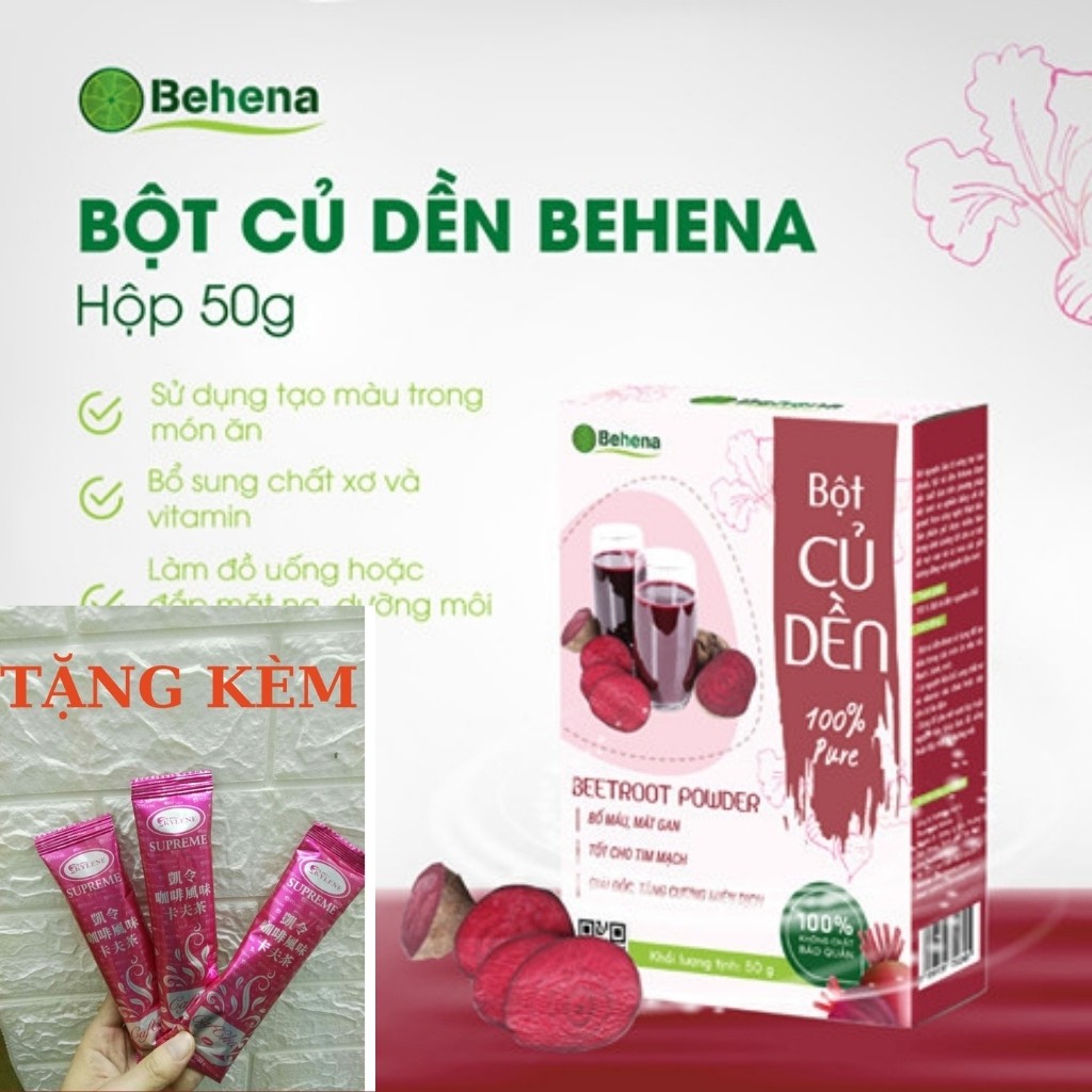 Bột Củ Dền Nguyên Chất Behena - Bổ Máu Mát Gan Tôt Cho Tim Mạch