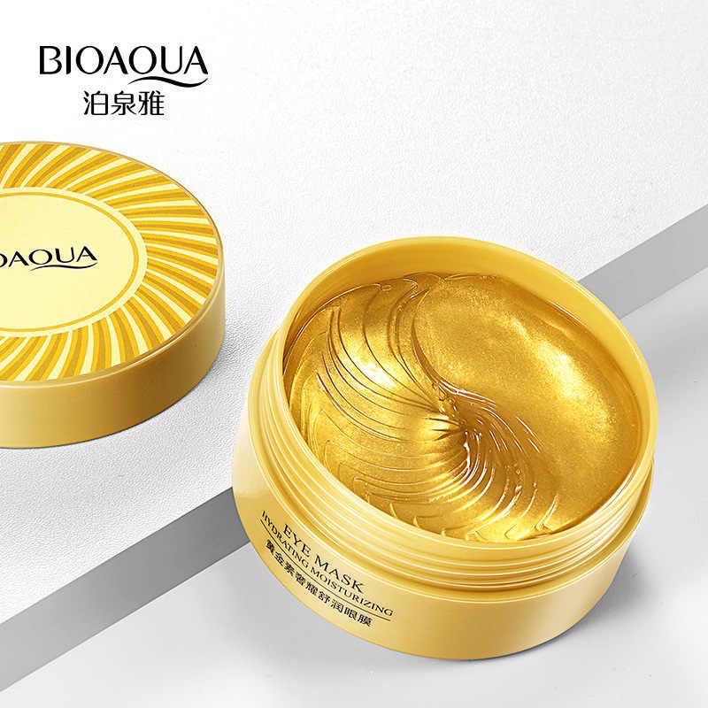 [HỘP LỚN 60 MIẾNG] Nạ Mắt BIOAQUA Collagen Vàng 24K Hỗ Trợ Giảm Thâm Bọng Mắt Dưỡng Trắng Căng Mịn Da Vùng Mắt