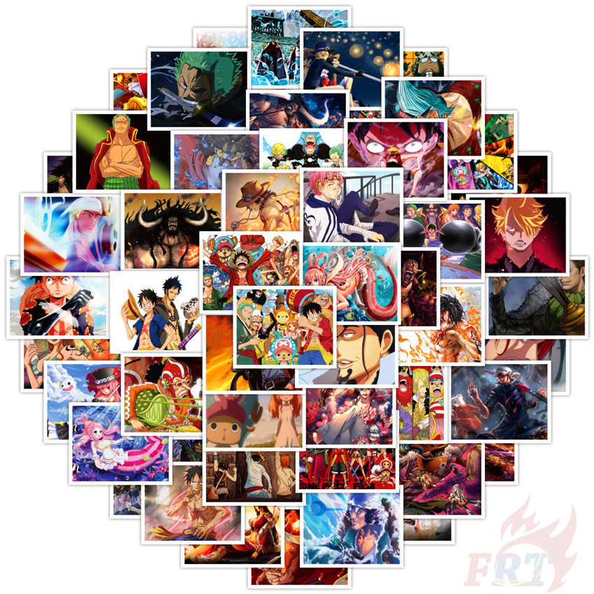 50Pcs/Set ❉ One Piece Series 06 Anime Mini Poster Stickers ❉ DIY Fashion Mixed Waterproof Doodle Decals Stickers