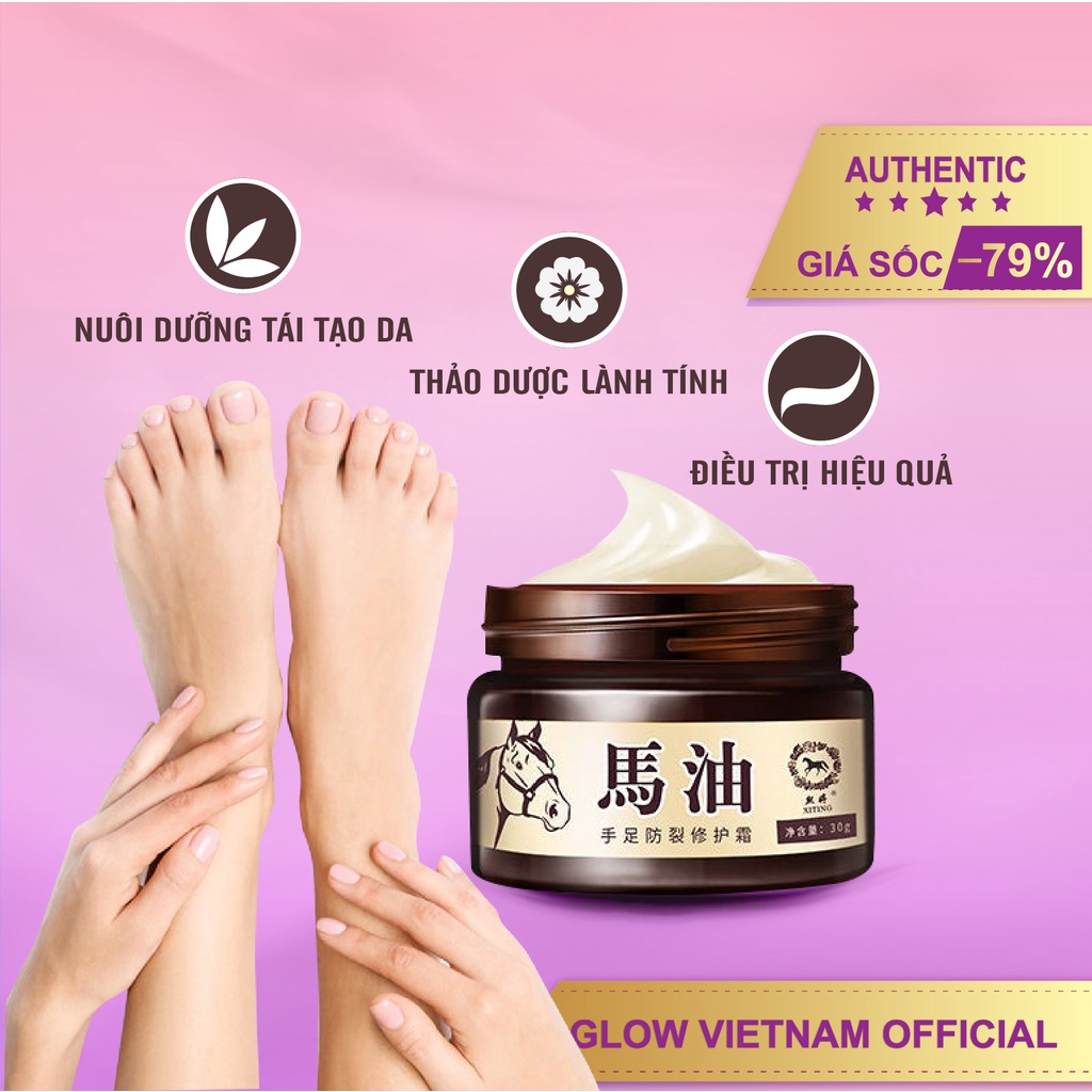 Sỉ- Kem tinh dầu ngựa bôi da giảm bong da tay, chống nứt nẻ da gót chân hiệu quả cao chính hãng 30g