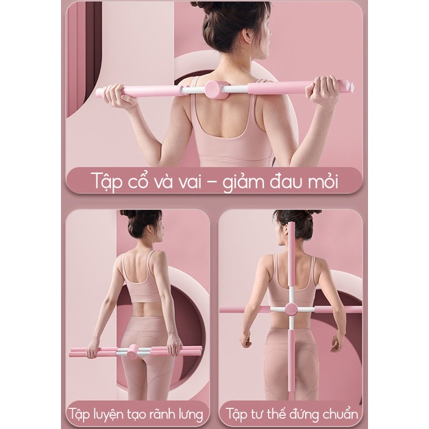 Gậy Tập Yoga Lưng, Vai, Chống Gù, Uốn Thẳng Lưng,