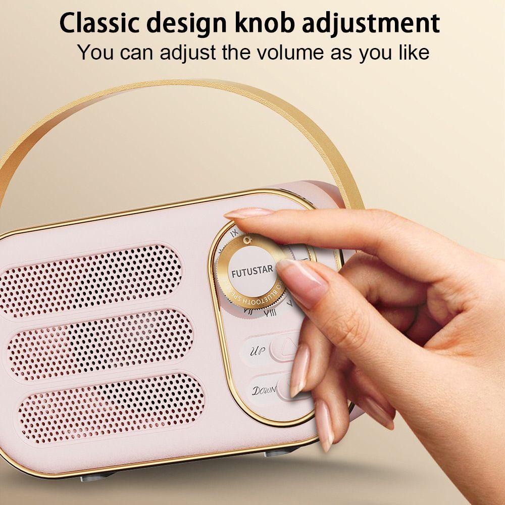BEBETTERM Loa Bluetooth Mini Phong Cách Retro