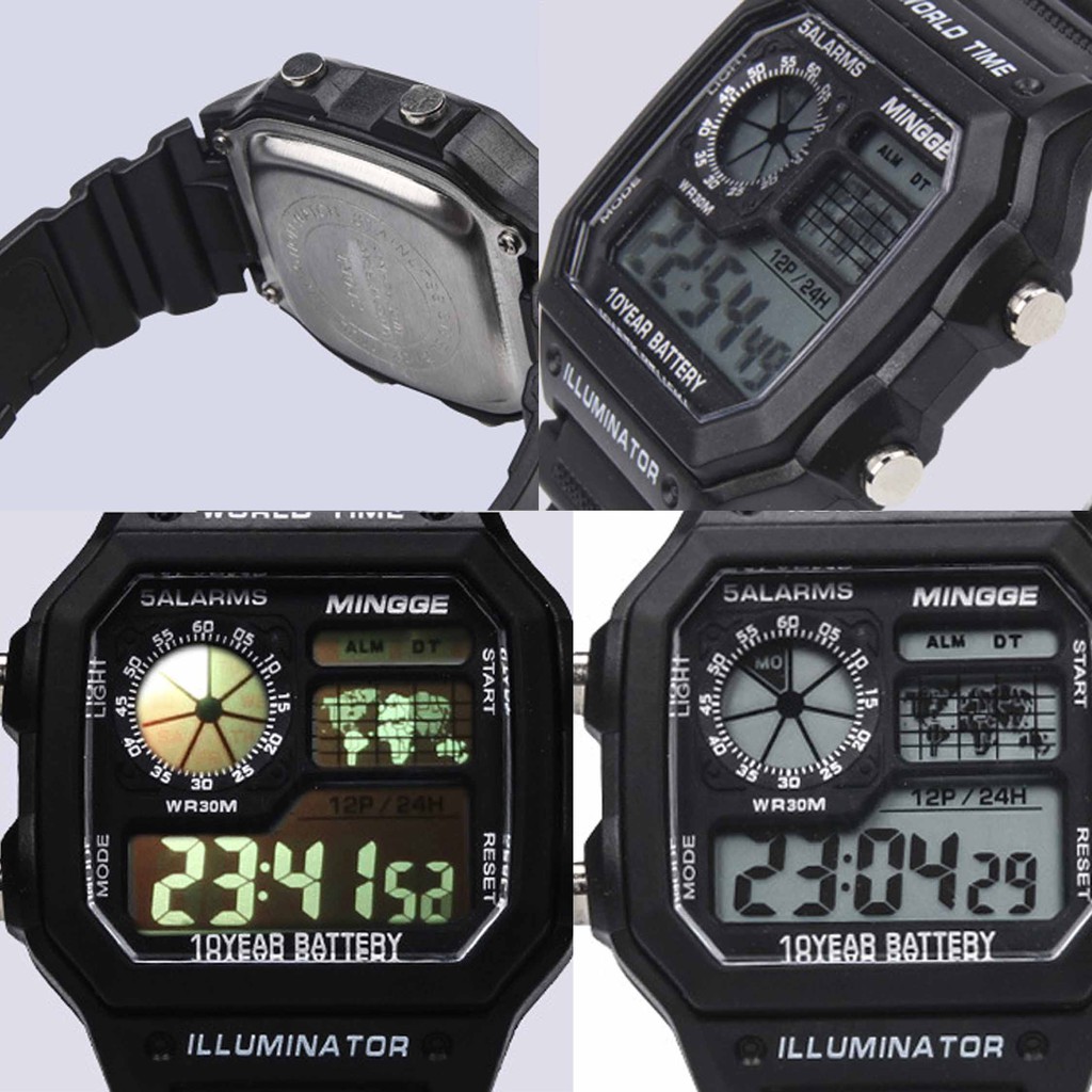 ĐỒNG HỒ ĐIỆN TỬ DÂY CAO SU ĐÚC TÍCH HỢP LA BÀN VÀ GIỜ THẾ GIỚI PIN SIÊU BỀN 2AAX | BigBuy360 - bigbuy360.vn