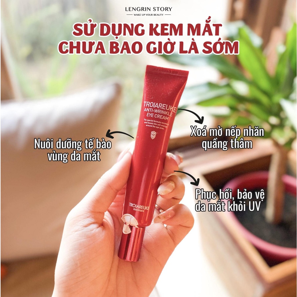 MUA 2 GIẢM 50% -Kem mắt xóa nhăn trẻ hóa da Troiareuke Anti-Wrinkle Eye Cream
