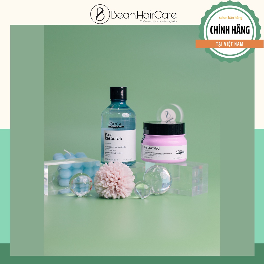 Bộ dầu gội dành cho da đầu nhờn, dư dầu L'oreal Pure Resource