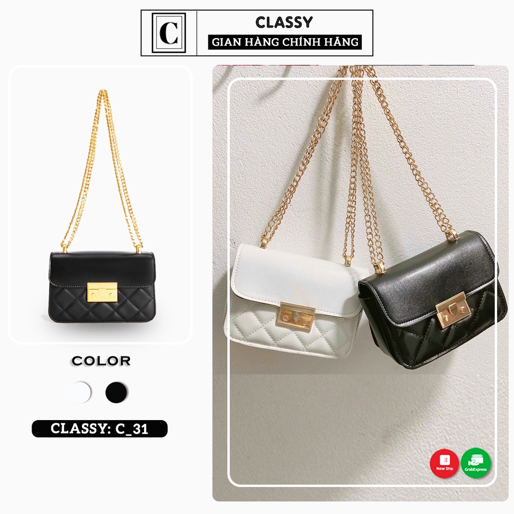 Túi xách nữ đeo chéo đi chơi đẹp CLASSY, túi mini cao cấp thời trang công sở hàn quốc C.31
