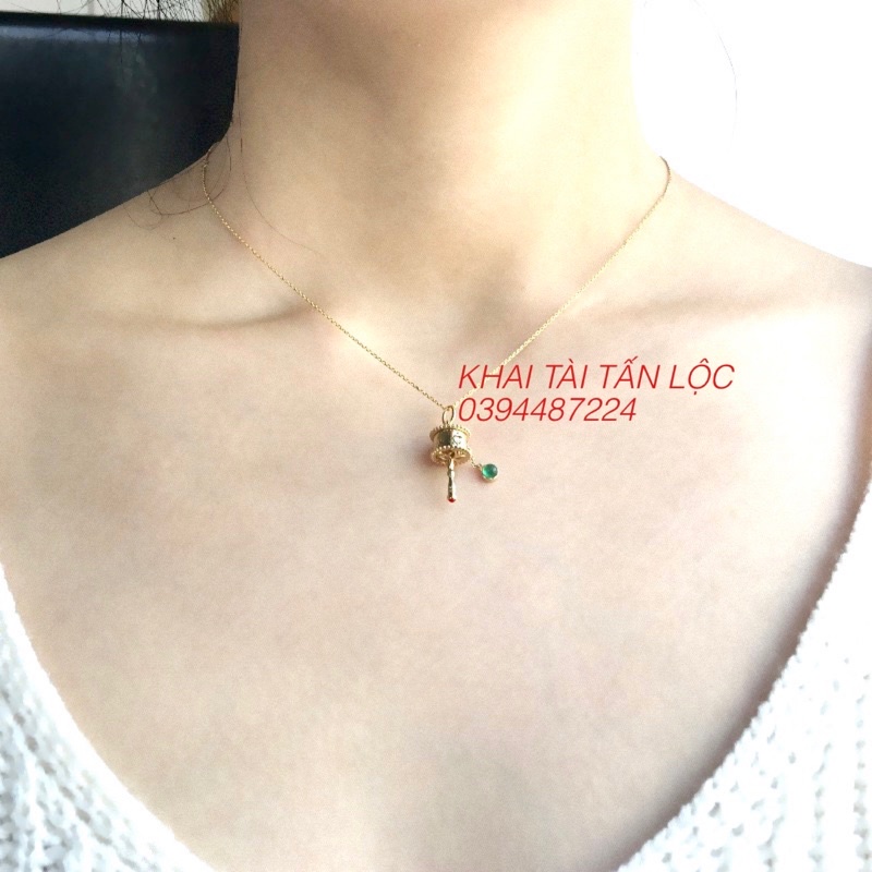 Bông tai và dây chuyền kinh luân khắc omani tâm an lạc