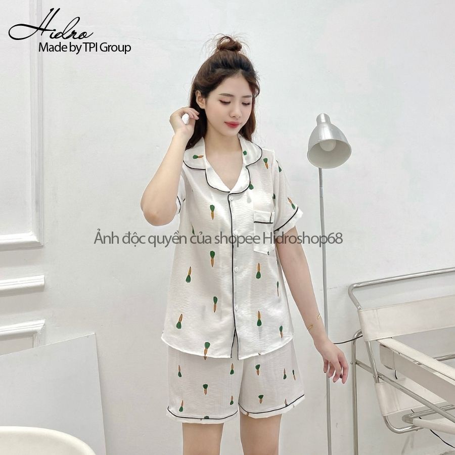 Bộ Ngủ Pijama Mặc Nhà Cộc Tay Chất Đũi Xốp Thoáng Mát Thấm Hút Mồ Hôi Siêu Tốt Họa Tiết Dễ Thương