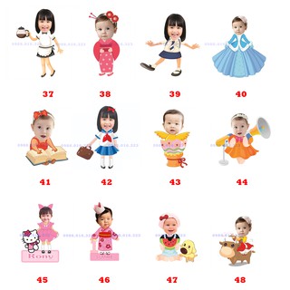 Chibi để bàn sinh nhật cho bé có chân đứng