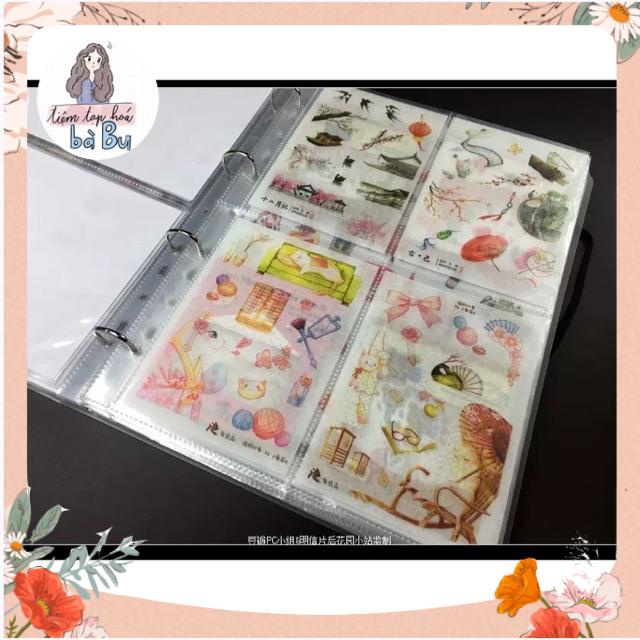 Sheet refill sổ còng size A4 (phụ kiện lưu trữ các tấm stickers)