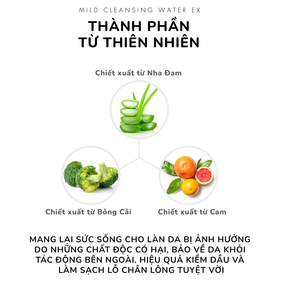 Nước Tẩy Trang Công Dụng Kép IM'UNNY Mild Cleansing Water EX Special 500ml GomiMall