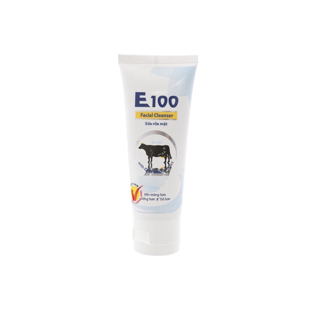 Sữa rửa mặt E100 trắng mịn Bò 50ml