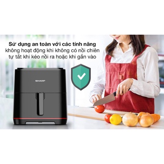Nồi chiên không dầu Sharp KF-AF70EV-BK 5.5 lít