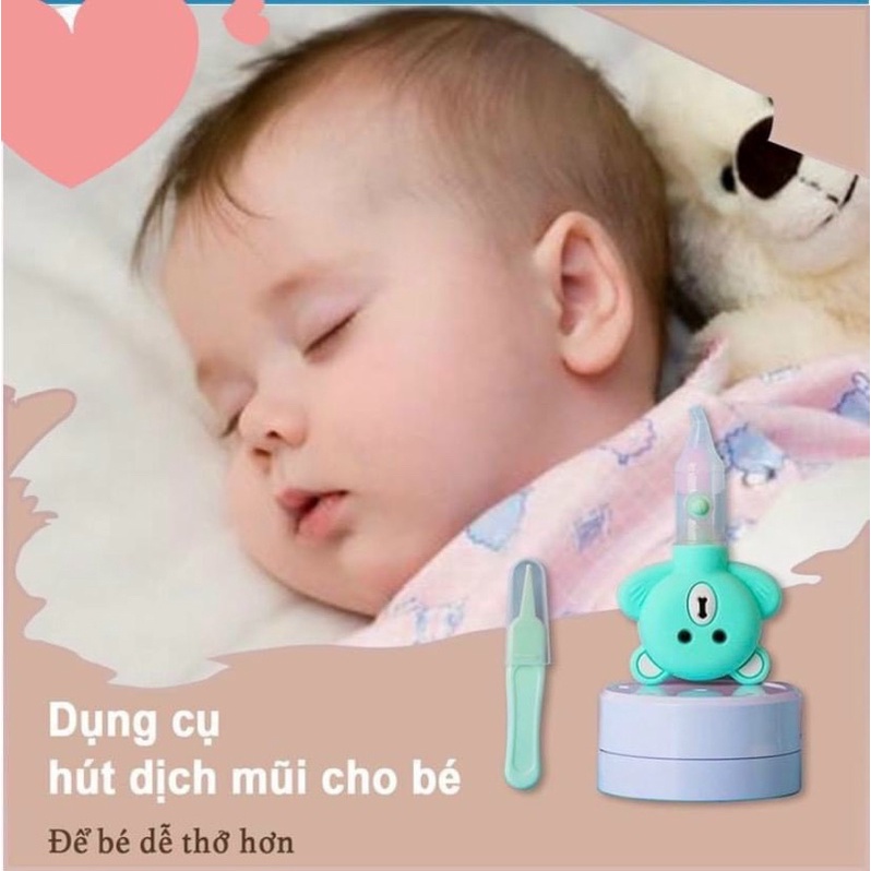 Dụng cụ hút mũi hình Gấu, chất liệu Silicon dành cho bé