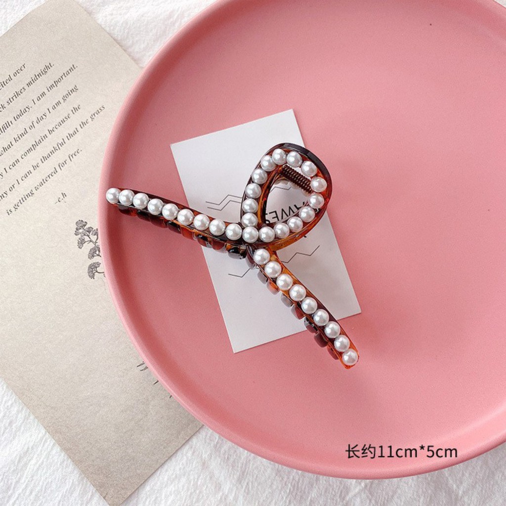 Set 7 kẹp tóc đính hạt nhân tạo