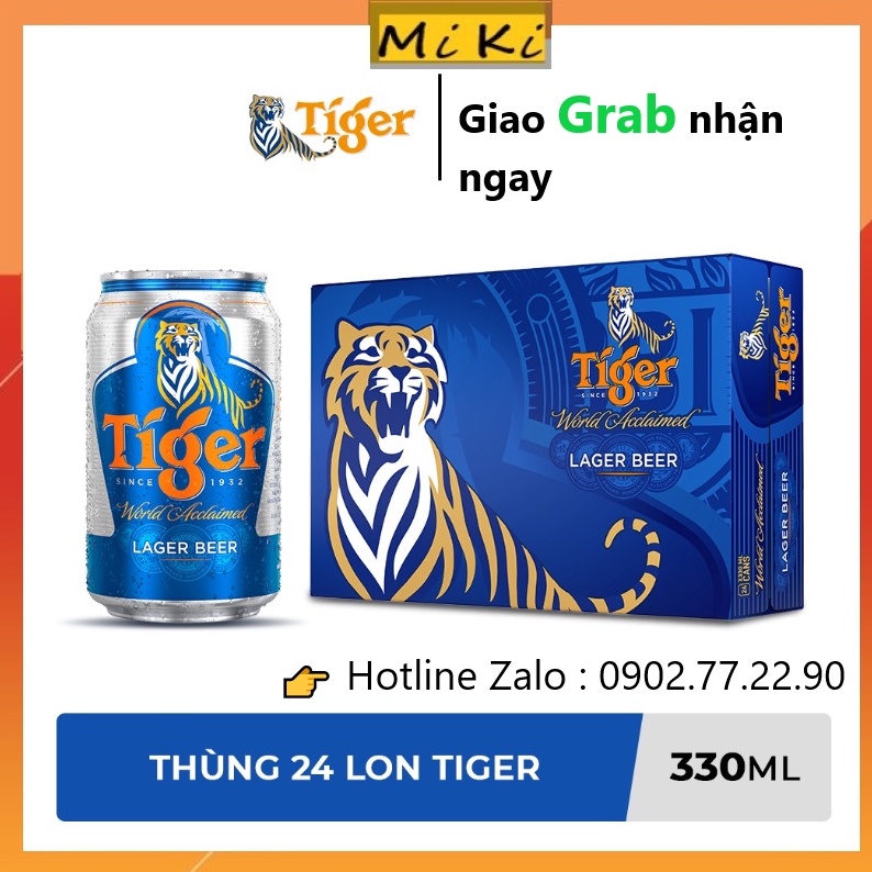 Thùng bia Tiger 24 lon 330ml/lon