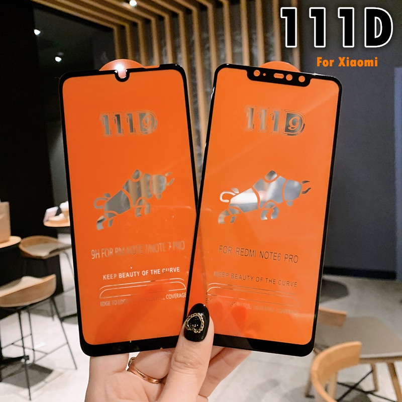 Miếng dán kính cường lực cho Xiaomi Redmi Note 8 / Note 8 Pro full màn hình mỏng 0.3mm hiệu HOTCASE 111D
